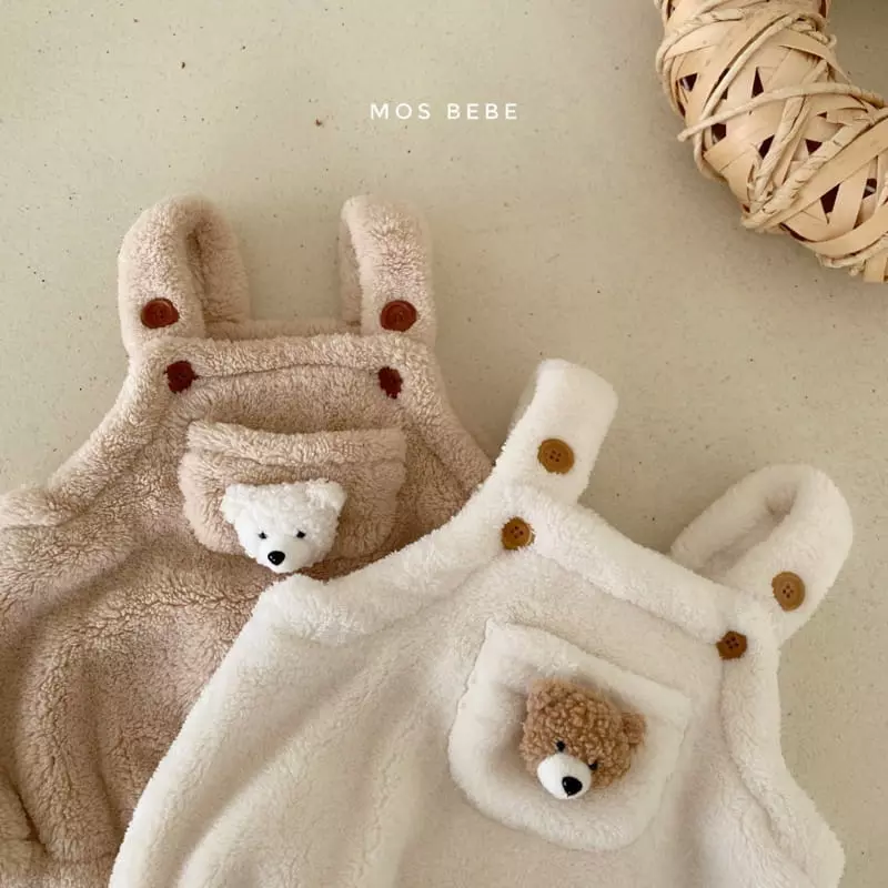 Mos Bebe - Korean Baby Fashion - #babyfever - Eco Bear Dungarees - 4