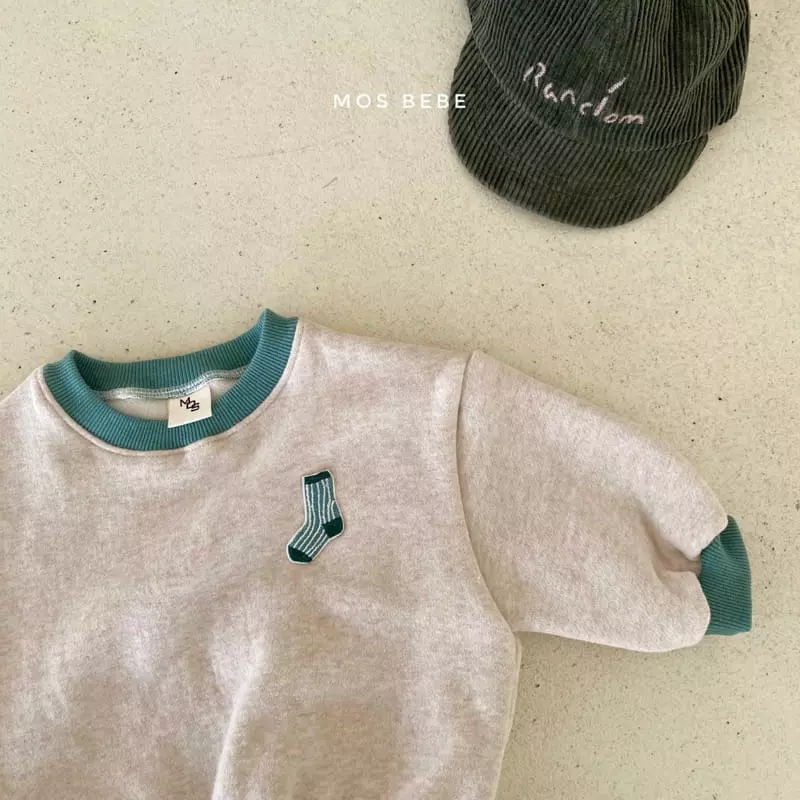 Mos Bebe - Korean Baby Fashion - #babylifestyle - Socks Color Top Bottom Set - 2