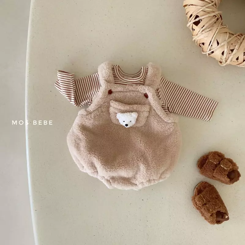 Mos Bebe - Korean Baby Fashion - #babyoninstagram - Eco Bear Dungarees - 6
