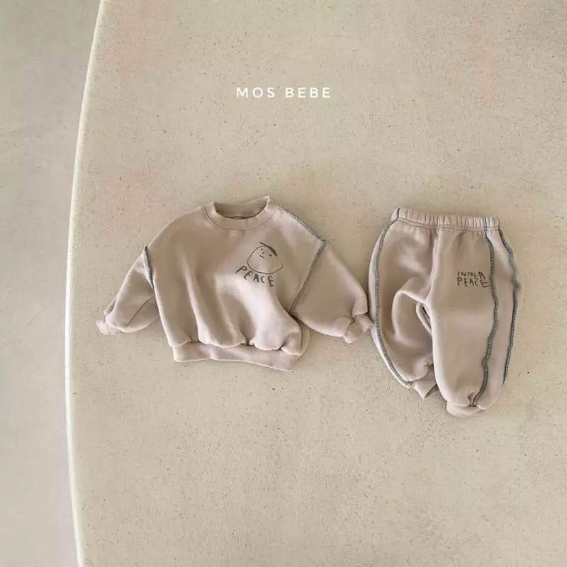 Mos Bebe - Korean Baby Fashion - #babyootd - Piece Top Bottom sEt - 3