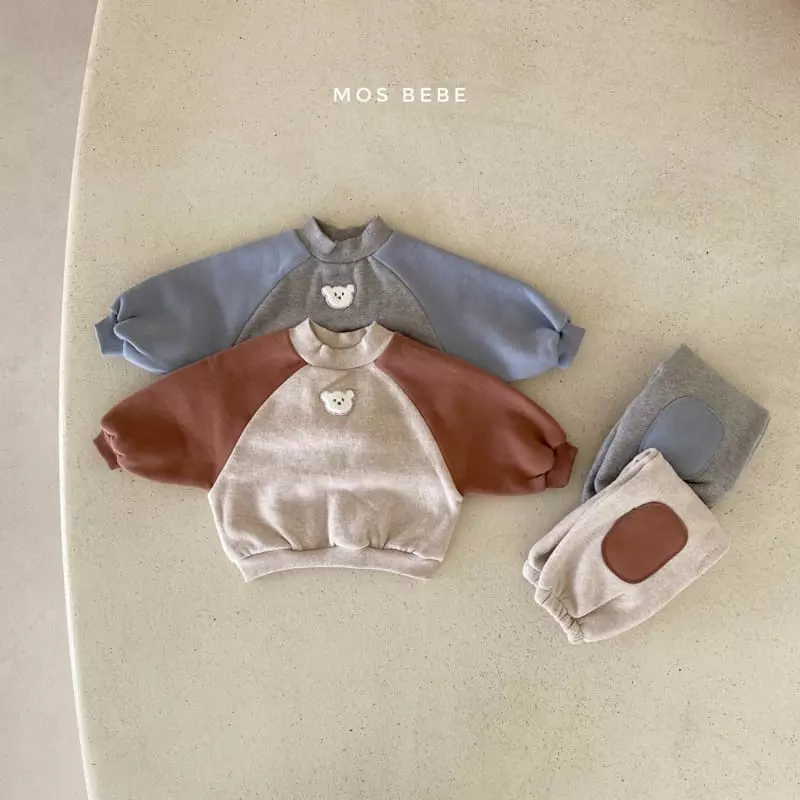 Mos Bebe - Korean Baby Fashion - #babyootd - Gomi Top Bottom Set - 2