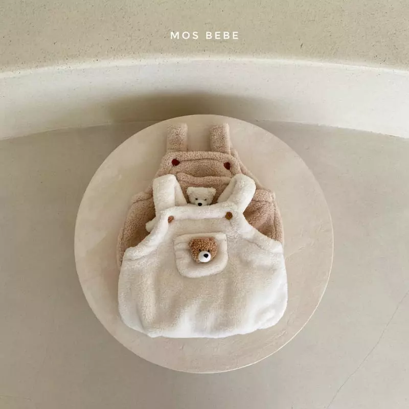 Mos Bebe - Korean Baby Fashion - #babyoutfit - Eco Bear Dungarees - 8