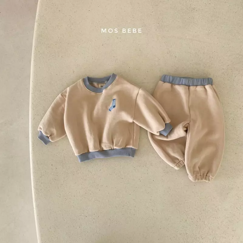 Mos Bebe - Korean Baby Fashion - #babyoutfit - Socks Color Top Bottom Set - 6