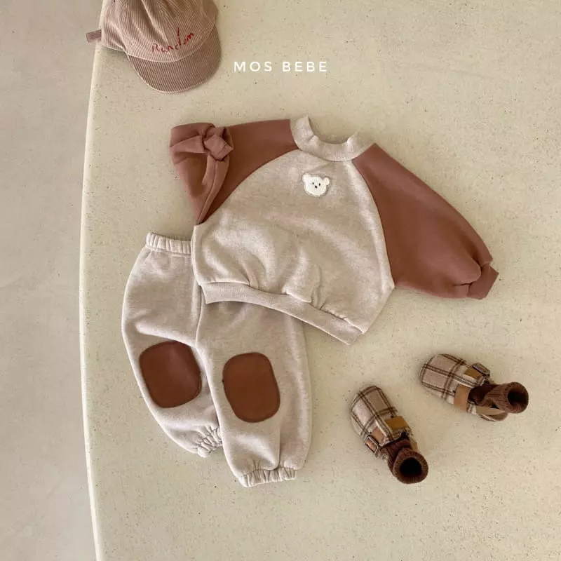 Mos Bebe - Korean Baby Fashion - #babyoutfit - Gomi Top Bottom Set - 4