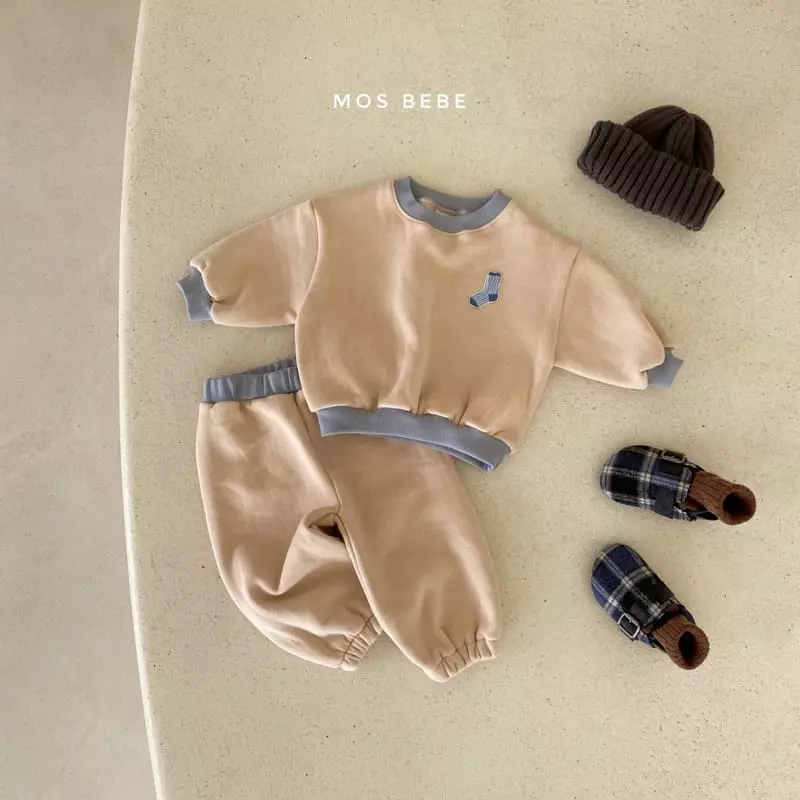 Mos Bebe - Korean Baby Fashion - #babywear - Socks Color Top Bottom Set - 7