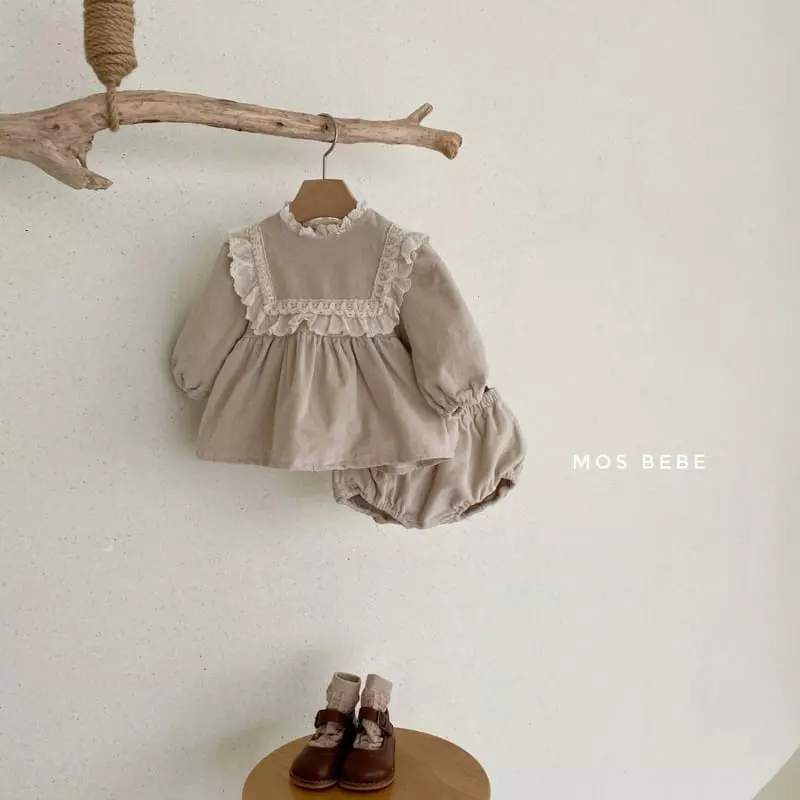 Mos Bebe - Korean Baby Fashion - #onlinebabyboutique - Lovely Bloomer Set - 2