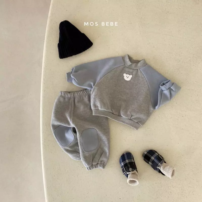 Mos Bebe - Korean Baby Fashion - #onlinebabyboutique - Gomi Top Bottom Set - 6