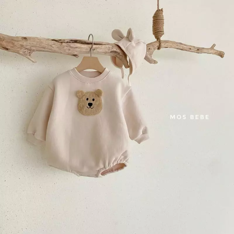 Mos Bebe - Korean Baby Fashion - #onlinebabyshop - Bear Face Bodysuit - 10