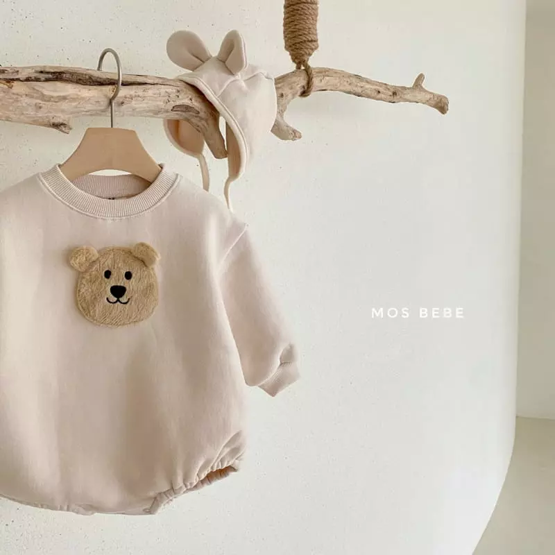 Mos Bebe - Korean Baby Fashion - #smilingbaby - Bear Face Bodysuit - 11