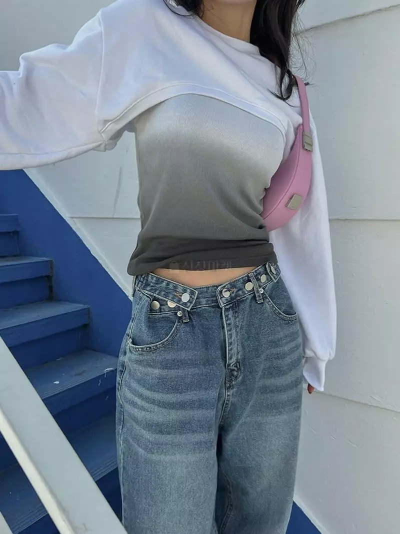 Mosaic - Korean Women Fashion - #momslook - Cat Washing Jeans - 8