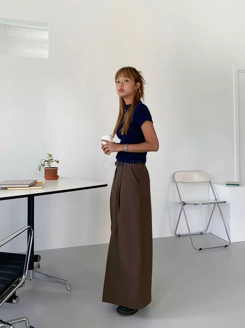 Mosaic - Korean Women Fashion - #womensfashion - Belt Loose Skirt - 4