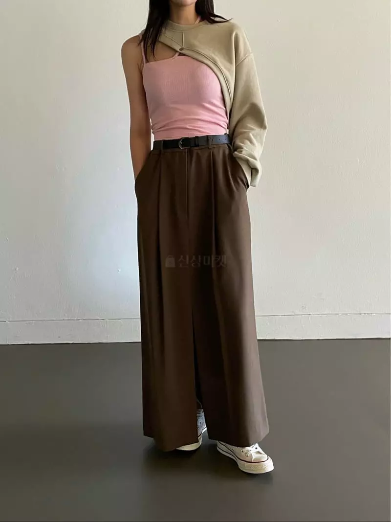 Mosaic - Korean Women Fashion - #momslook - Belt Loose Skirt - 6