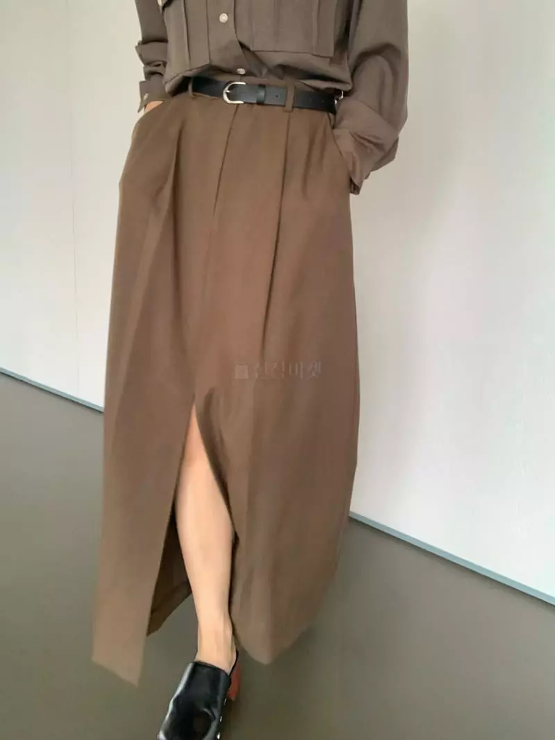 Mosaic - Korean Women Fashion - #momslook - Belt Loose Skirt - 7