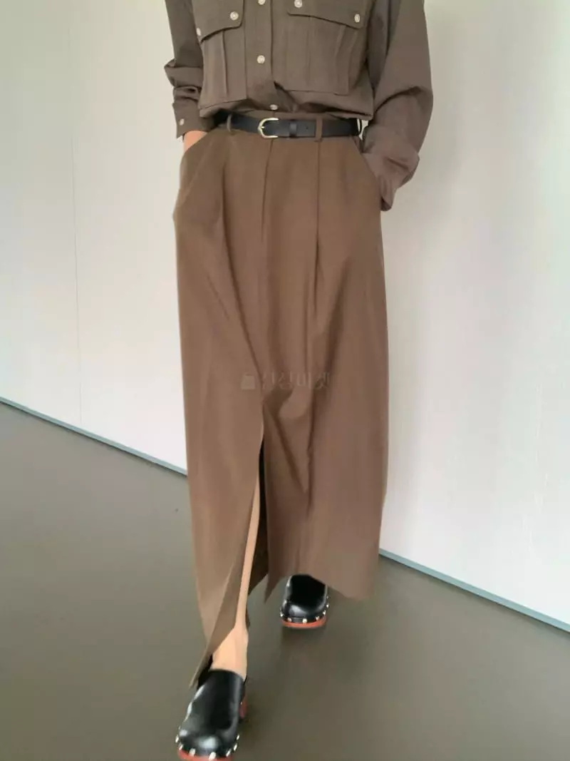 Mosaic - Korean Women Fashion - #momslook - Belt Loose Skirt - 8