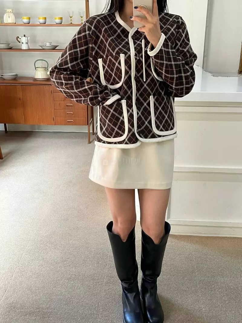 Mosaic - Korean Women Fashion - #momslook - Dia Fleece Cardigan - 2