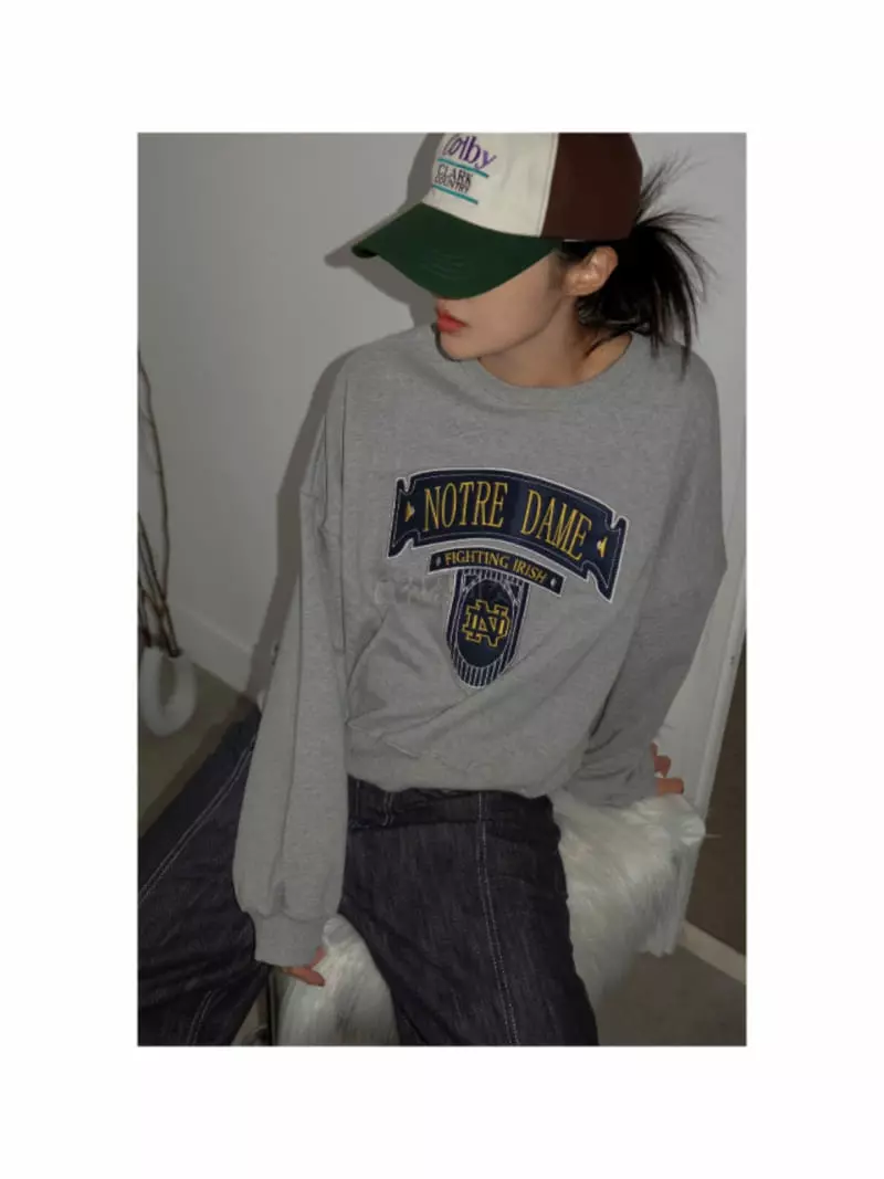 Mosaic - Korean Women Fashion - #thatsdarling - Notre Dame Vintage Sweatshirt - 9
