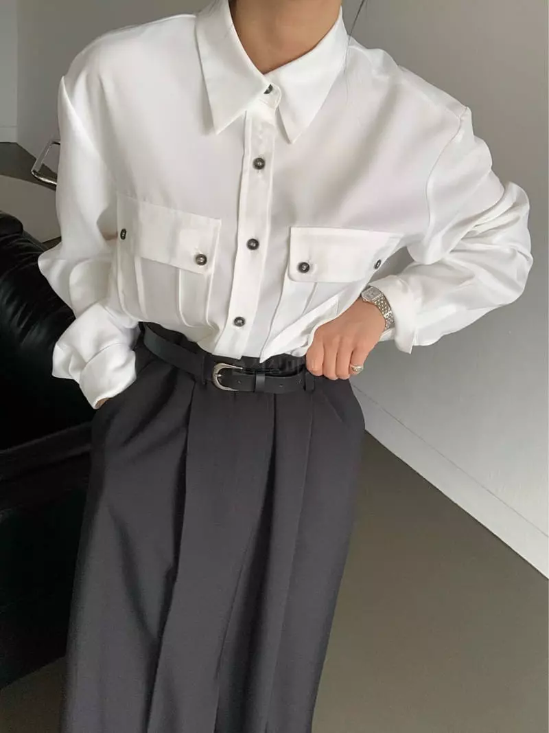 Mosaic - Korean Women Fashion - #vintageinspired - Belt Loose Skirt - 10