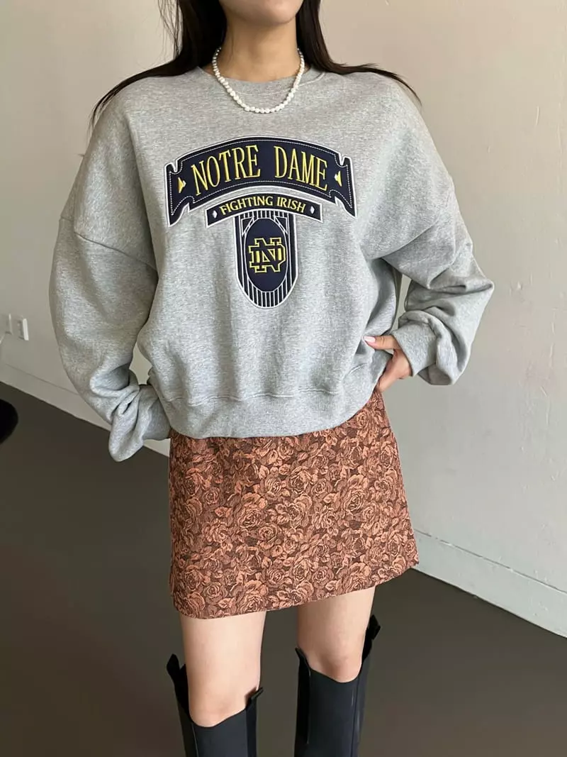 Mosaic - Korean Women Fashion - #vintageinspired - Notre Dame Vintage Sweatshirt - 4