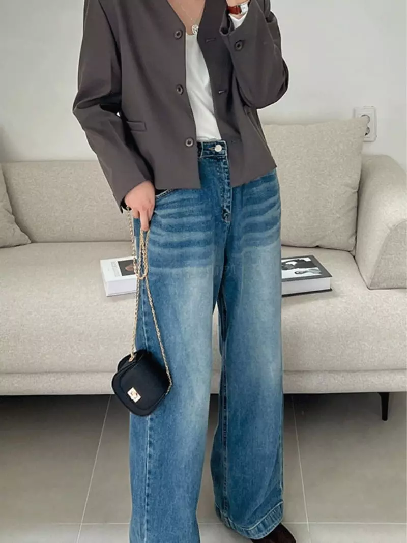 Mosaic - Korean Women Fashion - #womensfashion - Cat Washing Jeans