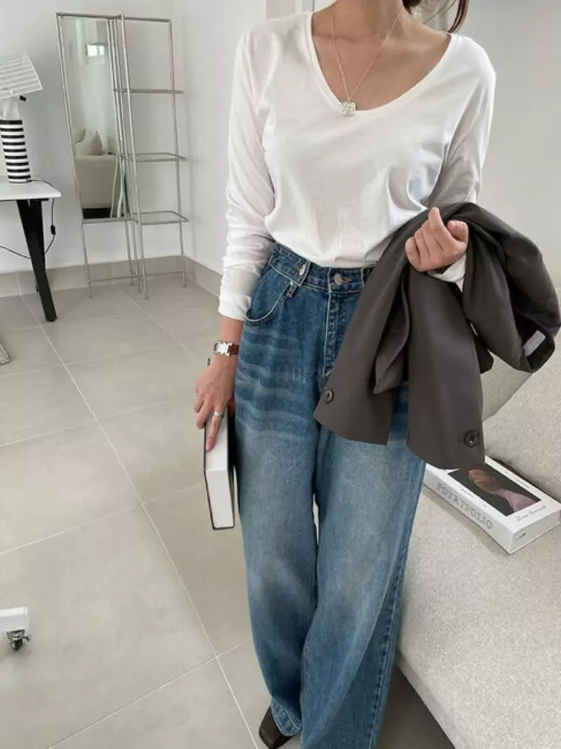 Mosaic - Korean Women Fashion - #womensfashion - Cat Washing Jeans - 5