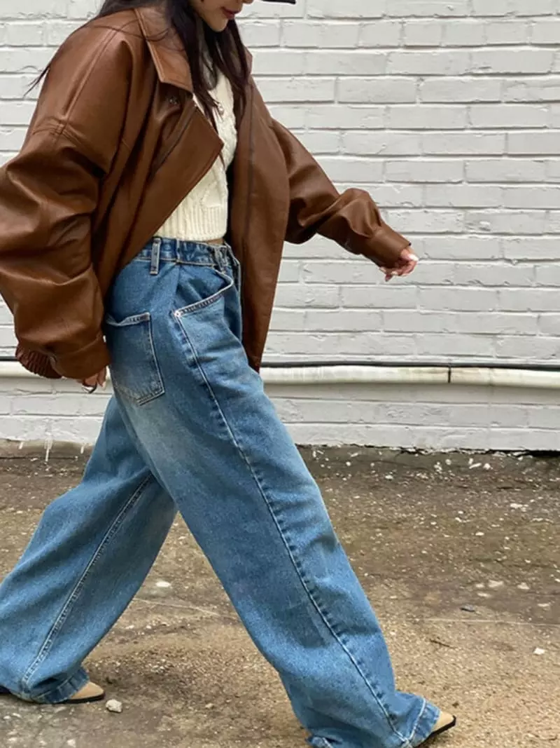 Mosaic - Korean Women Fashion - #womensfashion - Cat Washing Jeans - 7