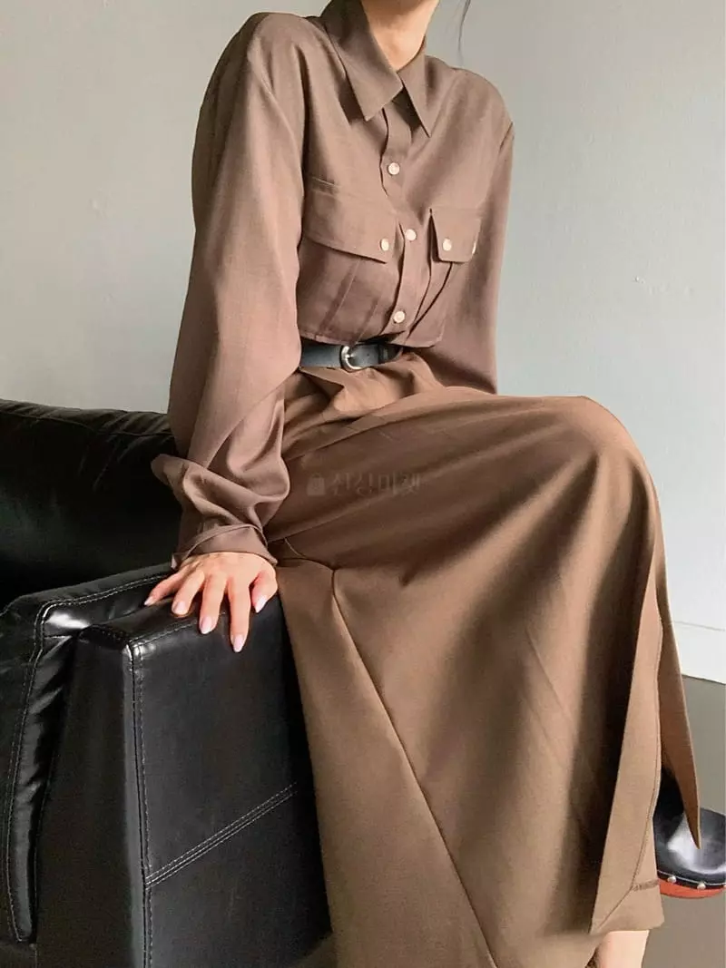 Mosaic - Korean Women Fashion - #womensfashion - Belt Loose Skirt - 5