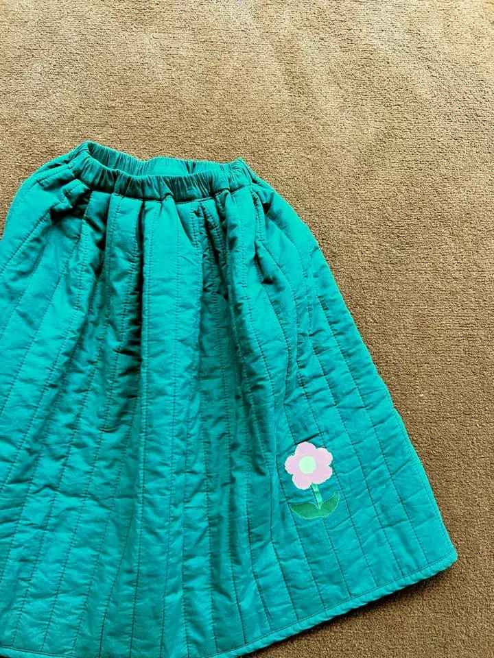 Mumunbaba - Korean Children Fashion - #designkidswear - Quilting Flower Skirt - 5