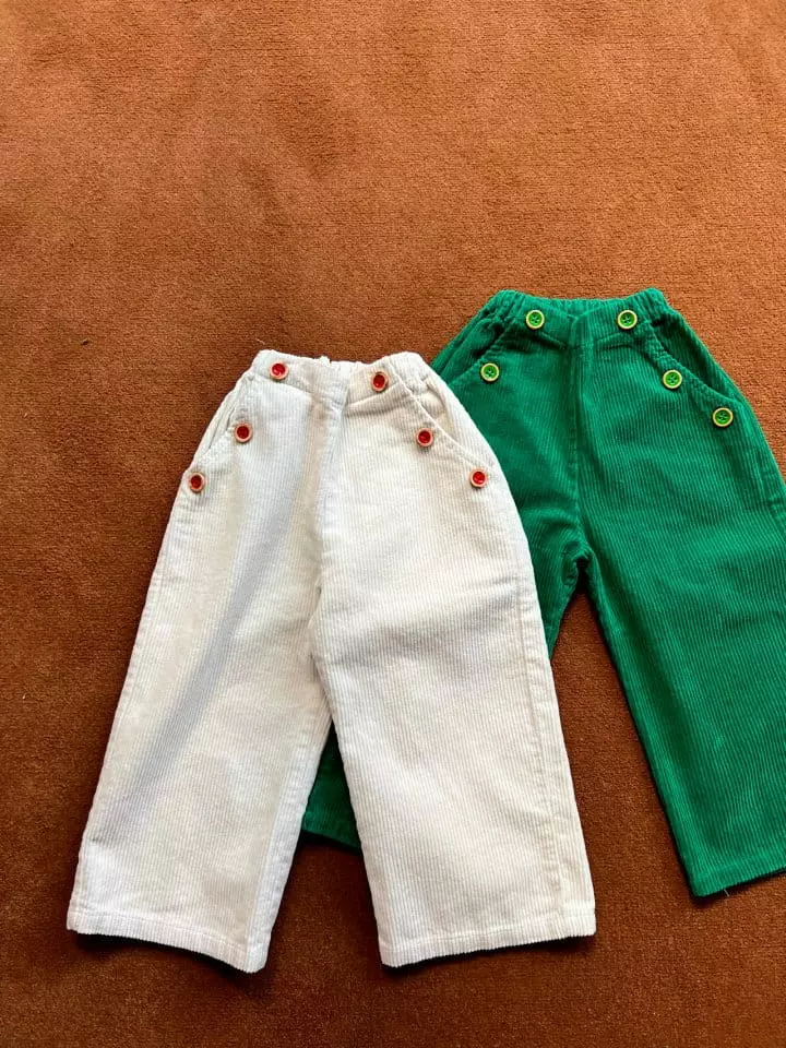 Mumunbaba - Korean Children Fashion - #fashionkids - Button Rib Pants - 10