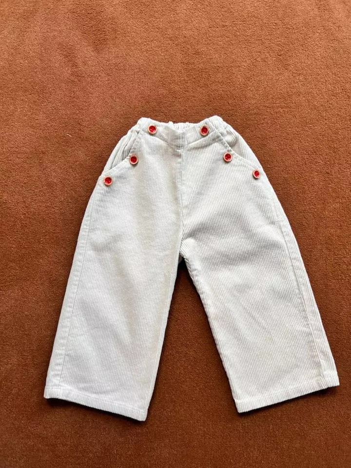Mumunbaba - Korean Children Fashion - #kidsshorts - Button Rib Pants - 11