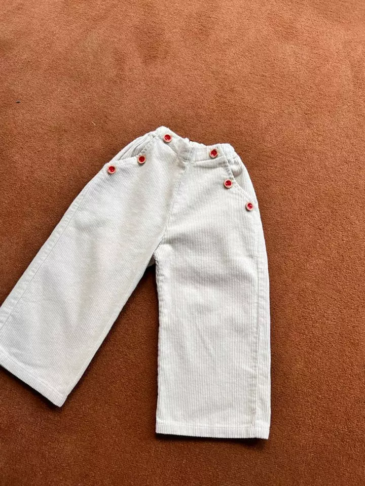 Mumunbaba - Korean Children Fashion - #kidsstore - Button Rib Pants - 12