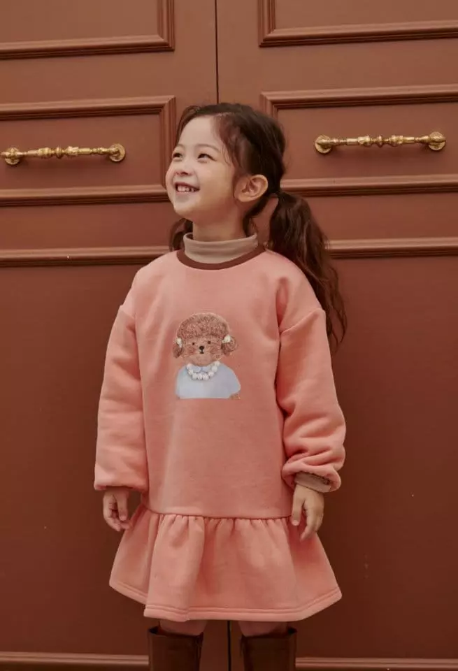 Mumunbaba - Korean Children Fashion - #kidsstore - Pearl Poodle One-piece - 2