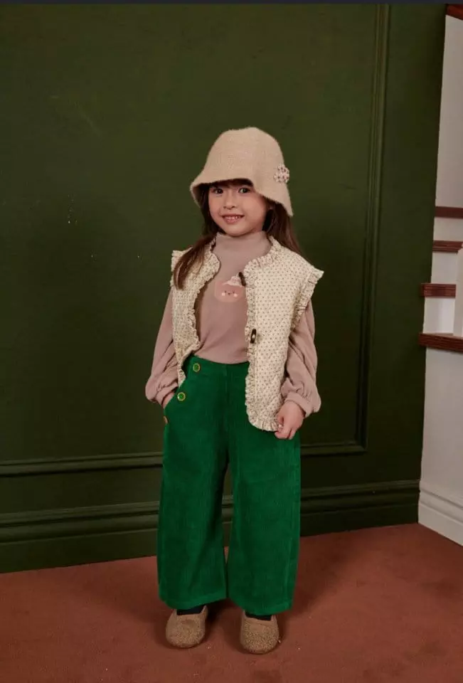Mumunbaba - Korean Children Fashion - #kidzfashiontrend - Frill Quilting Vest