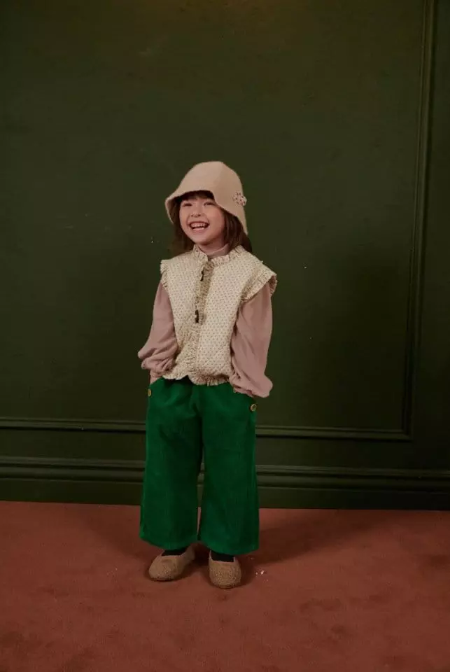 Mumunbaba - Korean Children Fashion - #littlefashionista - Frill Quilting Vest - 3