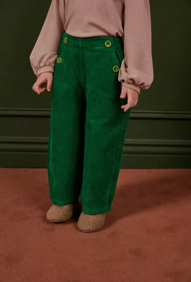Mumunbaba - Korean Children Fashion - #littlefashionista - Button Rib Pants - 6