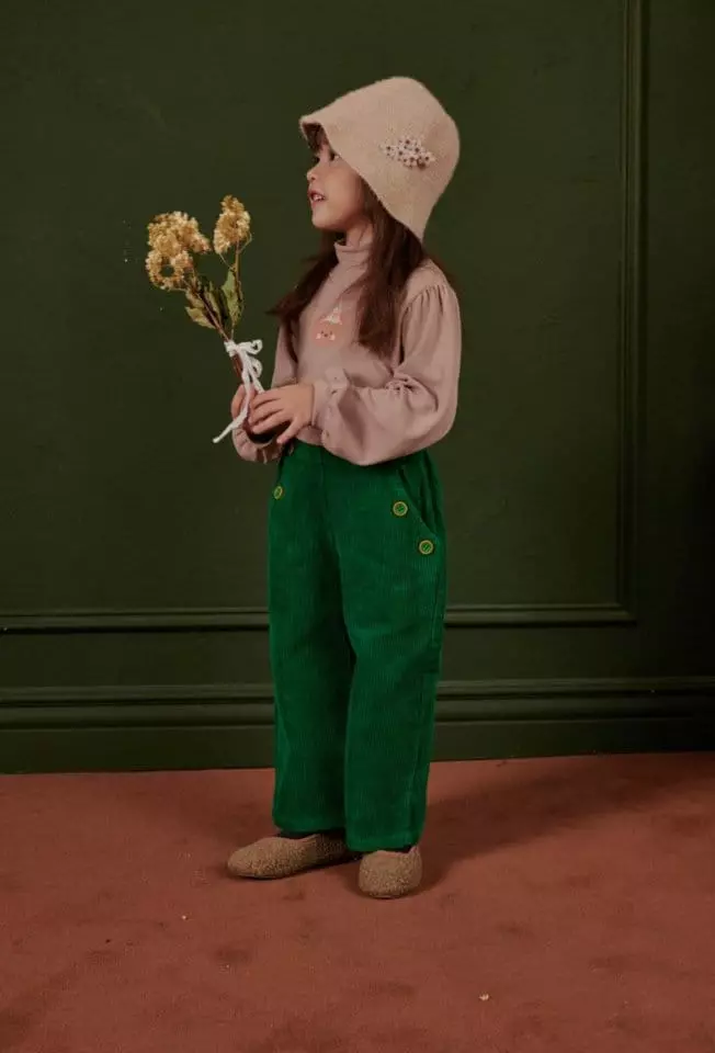 Mumunbaba - Korean Children Fashion - #magicofchildhood - Button Rib Pants - 7