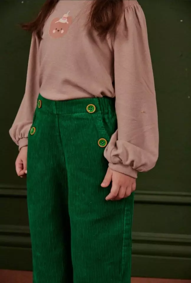 Mumunbaba - Korean Children Fashion - #minifashionista - Button Rib Pants