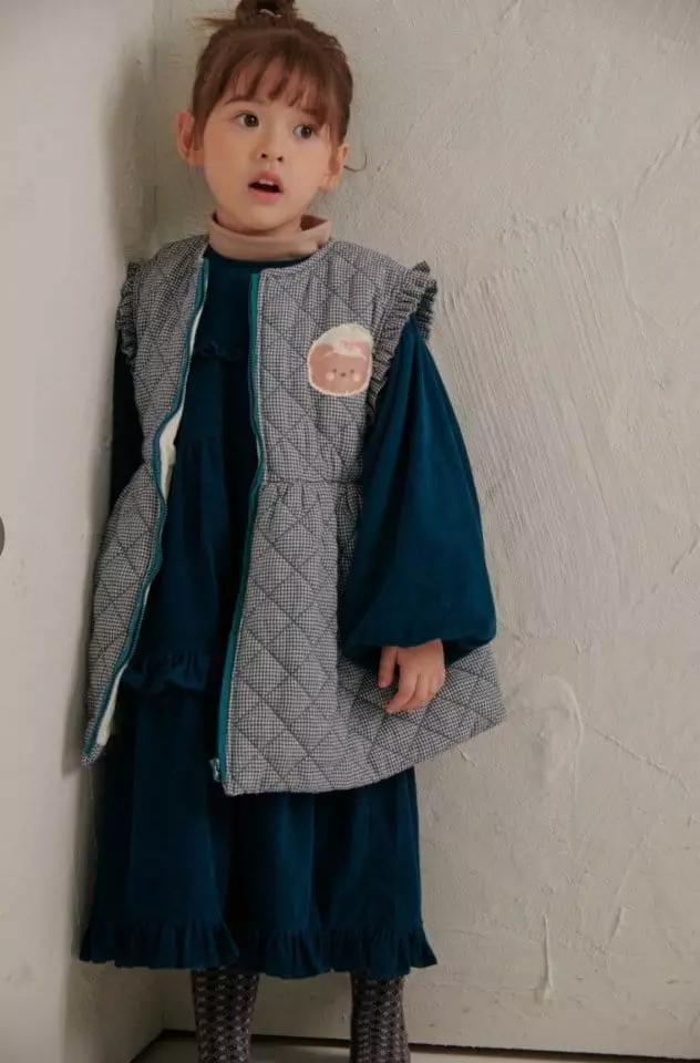 Mumunbaba - Korean Children Fashion - #minifashionista - Mini Check Vest - 4