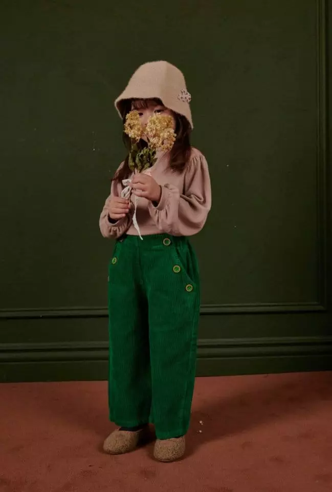 Mumunbaba - Korean Children Fashion - #prettylittlegirls - Button Rib Pants - 2