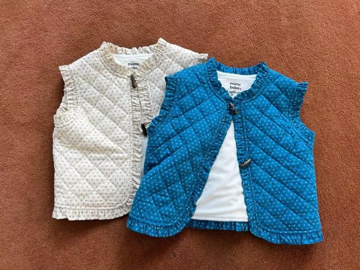 Mumunbaba - Korean Children Fashion - #stylishchildhood - Frill Quilting Vest - 9