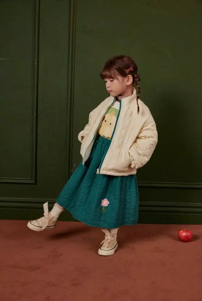 Mumunbaba - Korean Children Fashion - #stylishchildhood - Quilting Flower Skirt - 2