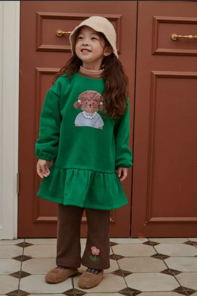 Mumunbaba - Korean Children Fashion - #stylishchildhood - Pearl Poodle One-piece - 11