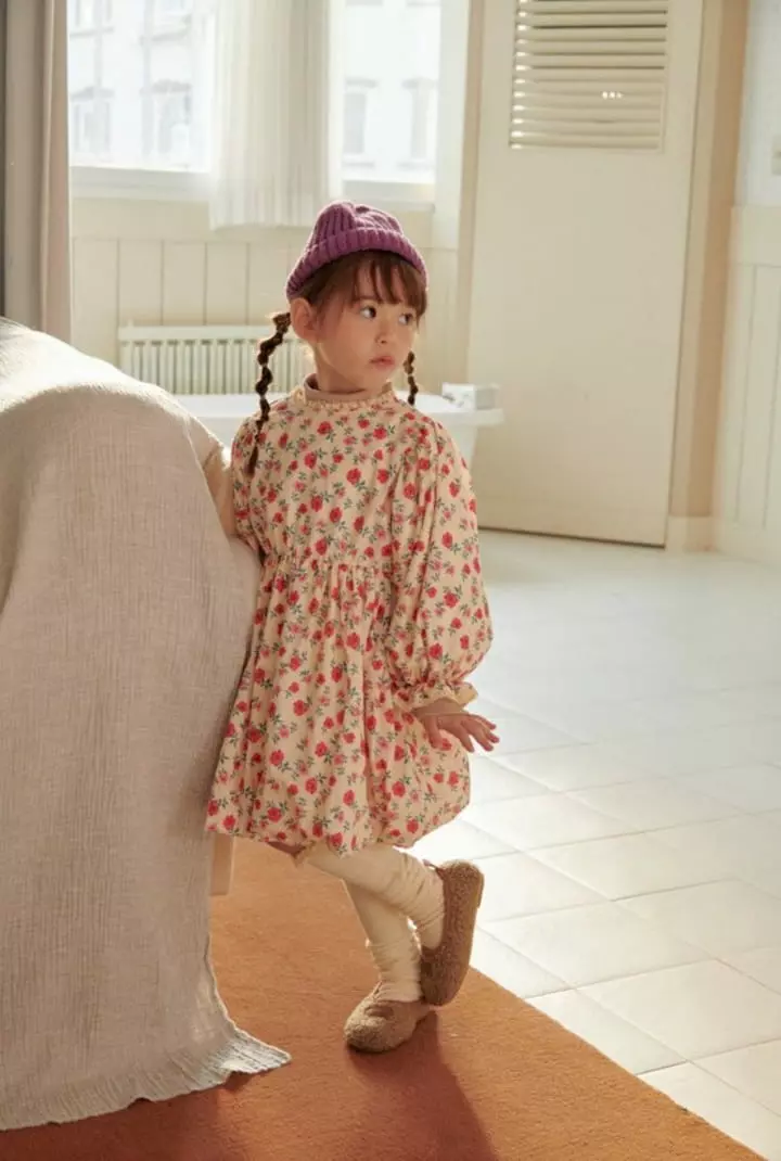 Mumunbaba - Korean Children Fashion - #todddlerfashion - Mimi Flower Volume One-piece - 3