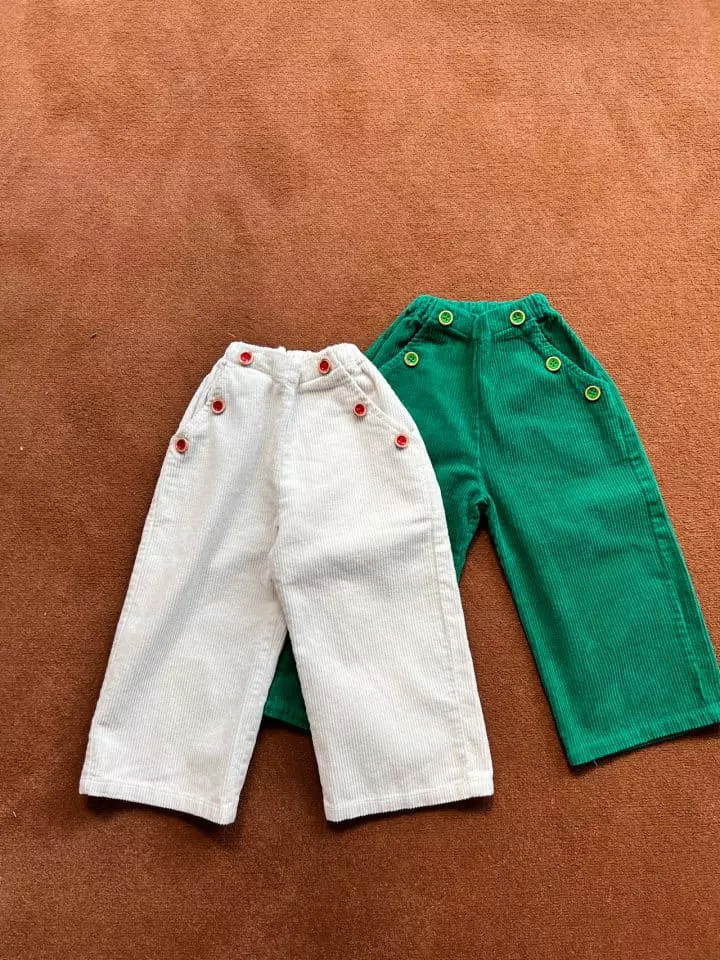 Mumunbaba - Korean Children Fashion - #todddlerfashion - Button Rib Pants - 10