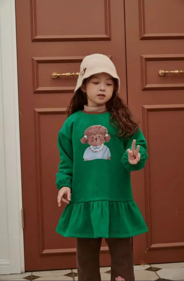 Mumunbaba - Korean Children Fashion - #todddlerfashion - Pearl Poodle One-piece - 9