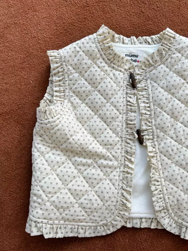 Mumunbaba - Korean Children Fashion - #toddlerclothing - Frill Quilting Vest - 8
