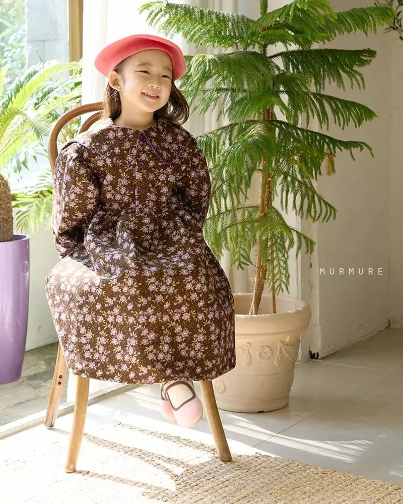 Murmure - Korean Children Fashion - #Kfashion4kids - Rib Flower One-piece - 11
