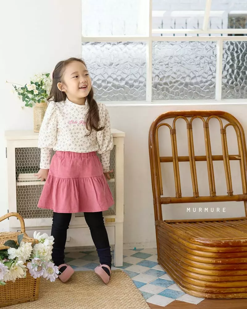 Murmure - Korean Children Fashion - #kidzfashiontrend - Rib Cancan Skirt Leggings - 4
