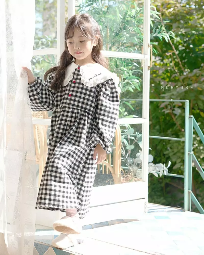 Murmure - Korean Children Fashion - #childrensboutique - Check BB One-piece - 7
