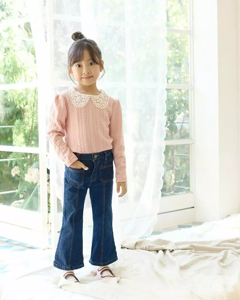 Murmure - Korean Children Fashion - #childrensboutique - Mone Jacquard Tee - 7