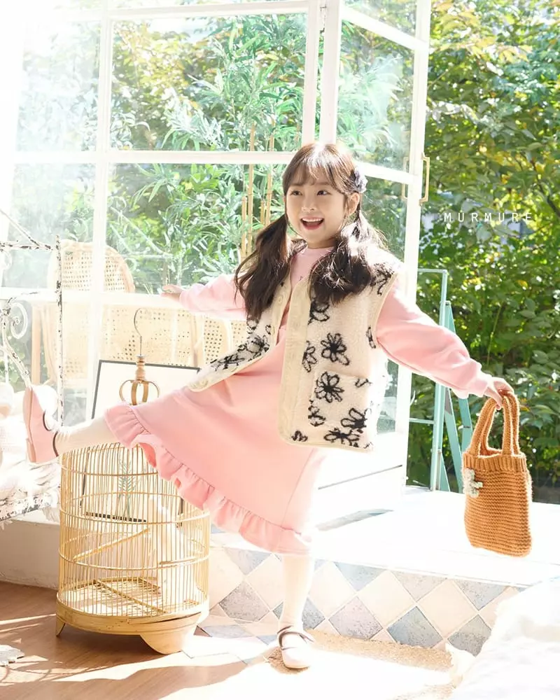 Murmure - Korean Children Fashion - #designkidswear - Flower Reversible Vest - 9